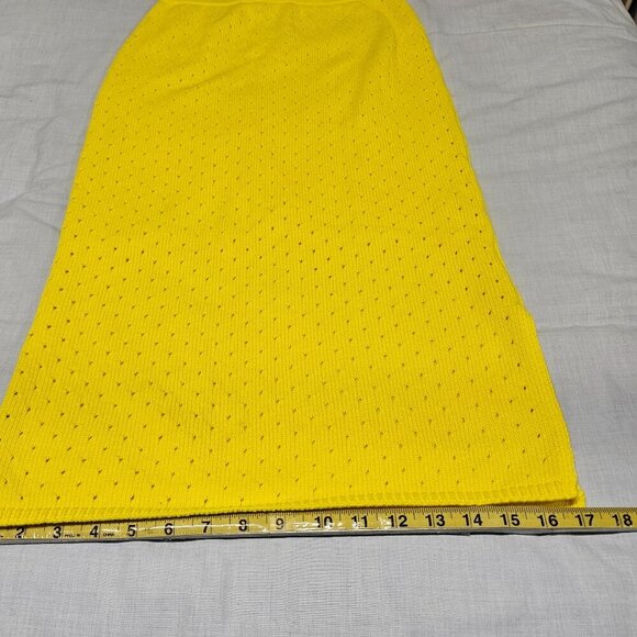 Callahan Knitwear Jada Midi Skirt Women Size XS Bright Yellow - Picture 8 of 10